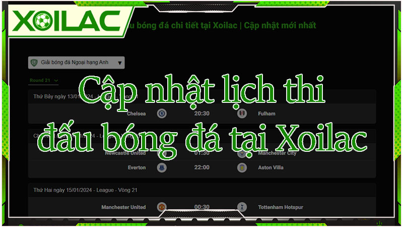 Lịch thi đấu bóng đá Lịch thi đấu bóng đá